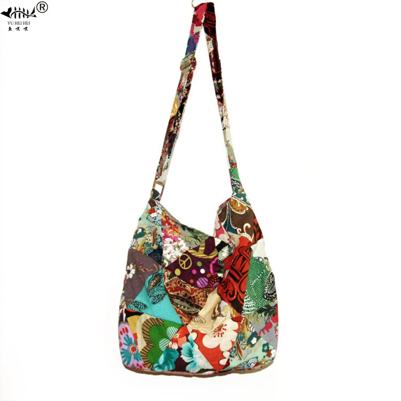 0 : Buy Adjustable Seamless Patchwork Handmade Hippie Bohemian Bags Women Shoulder ...