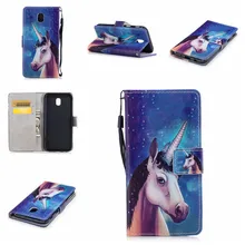 For Samsung J7 2017 J730 J730F Case Cartoon Painting Wallet Flip Leather Case Cover for Samsung Galaxy J7 2017 SM-J730F J730 защитное стекло для samsung galaxy j7 2017 sm j730f caseguru изогнутое по форме дисплея с золотистой рамкой