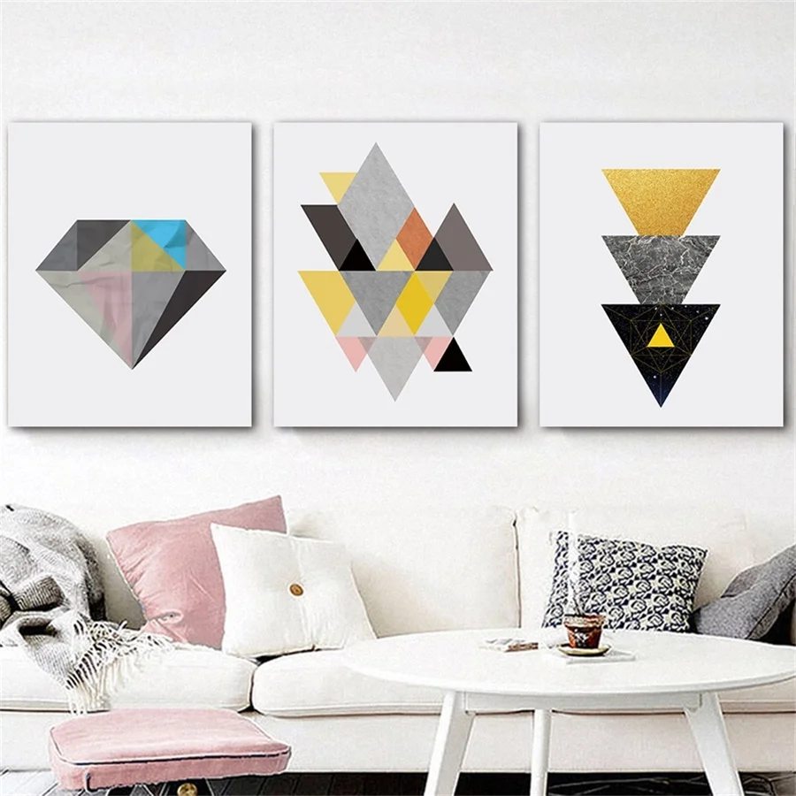 Abstracte schilderijen op canvas, abstracte prints en posters voor het interieur van het huis, afbeeldingen van moderne muurkunst, klaar om op te hangen, 50 x 100 cm, binnenlijst