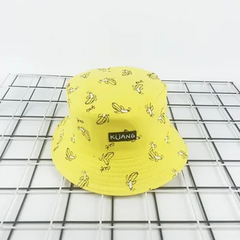 

Soft Banana Bucket Hat Women Fishmen Hats Outdoor Sports Hip Hop Caps Floral Fruit Summer Cotton Sun Hat Panama For Girls