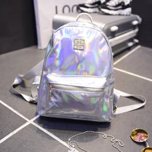 Neue Ankunft Holographische Rucksack Frauen Schule Rucksäcke Für Teenager Mädchen Mode Reiserucksack Kleine Pu-leder Rucksack