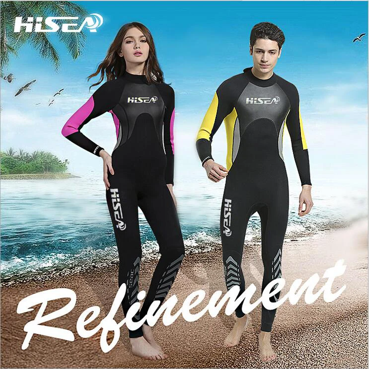 2017 Hisea 3mm Neoprene Wetsuit Swimsuit Equipent For Diving Scuba  Swimming Surfing Spearfishing Suit Triathlon Wetsuit M059 h1