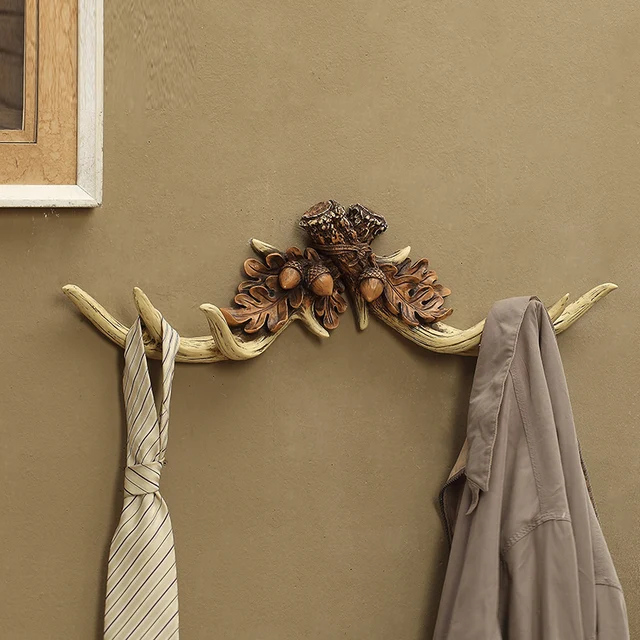 Europa Retro cuerno de ciervo de resina de suspensión de pared el