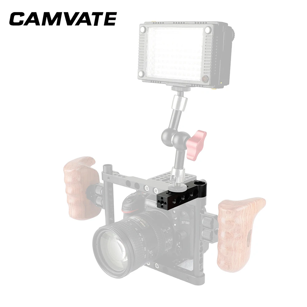 CAMVATE Стандартный 15 мм одиночный штанговый зажим для DSLR Камера