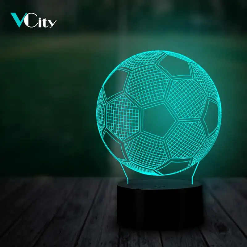 VCity 3D светильник в форме футбольного мяча домашнее декоративное освещение