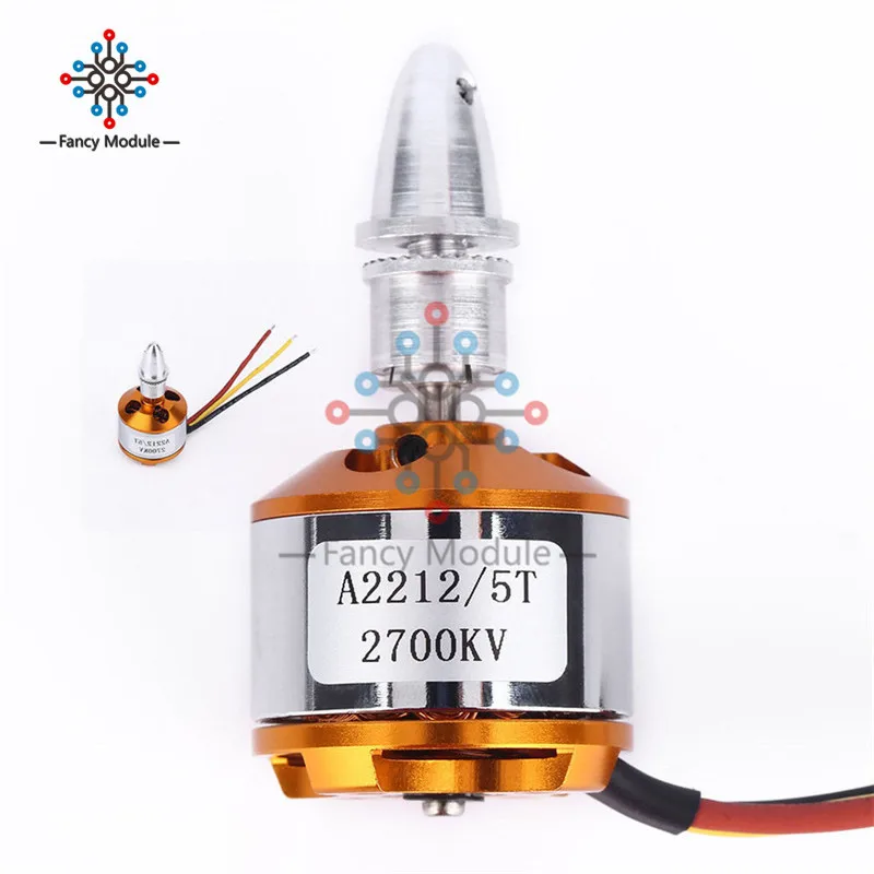 

1Pcs A2212/5T 2700KV Brushless Motor For RC Aircraft Plane Multi-copter Brushless Outrunner Motor