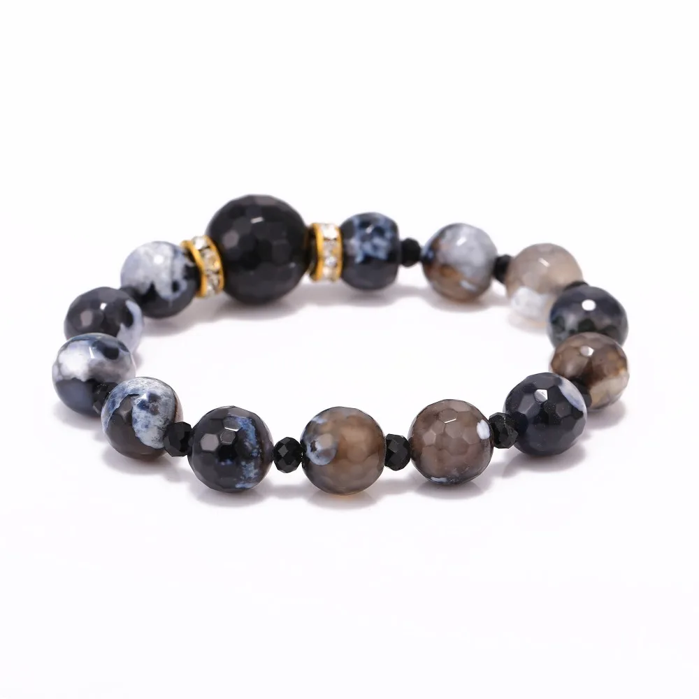 New Design Mens Beaded Bracelets Wholesale 8mm Natural Matte 1 Alloy