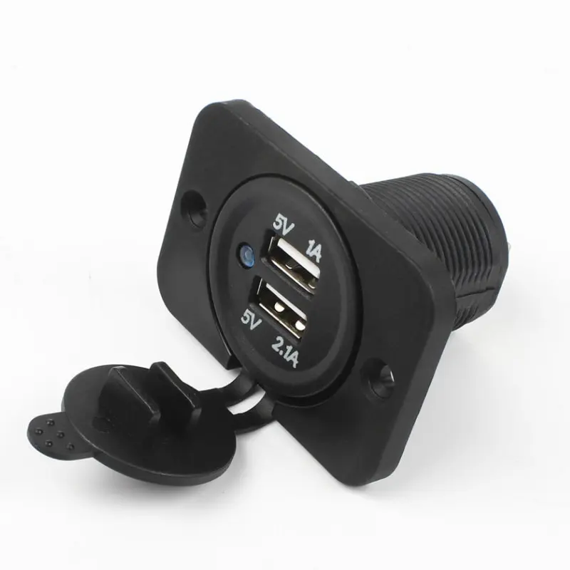 

Car Digital Voltmeter With Dual USB Charger Waterproof Cigarette Lighter Socket Power Port Outlet Sockets RV yacht Accessories