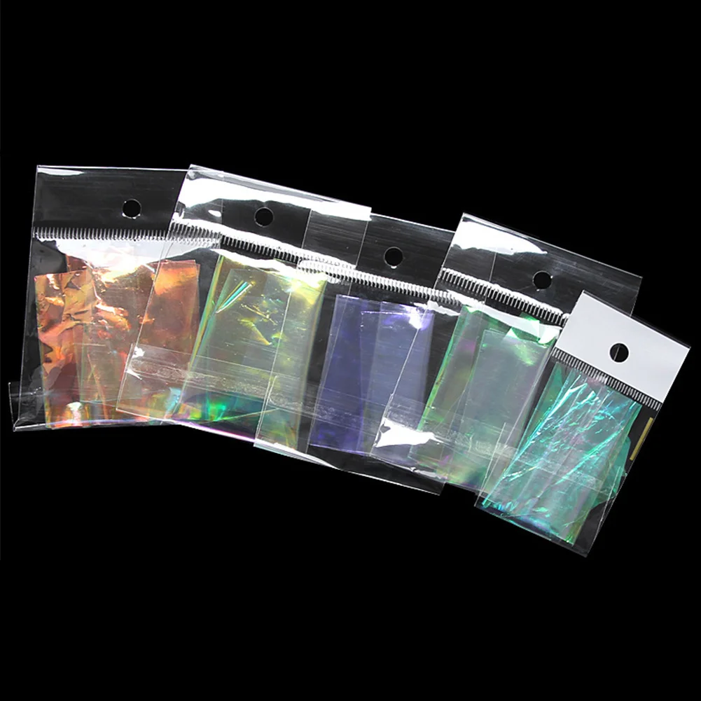 

5 Bag/Set Nail Stickers Broken Glass Colorful Nail Glass Nail Polish Tips Nail Art Decorations Accessories #2
