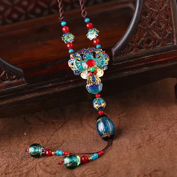 

Necklace wind sweater chain long ornaments pendant accessories cloisonne necklace free shipping