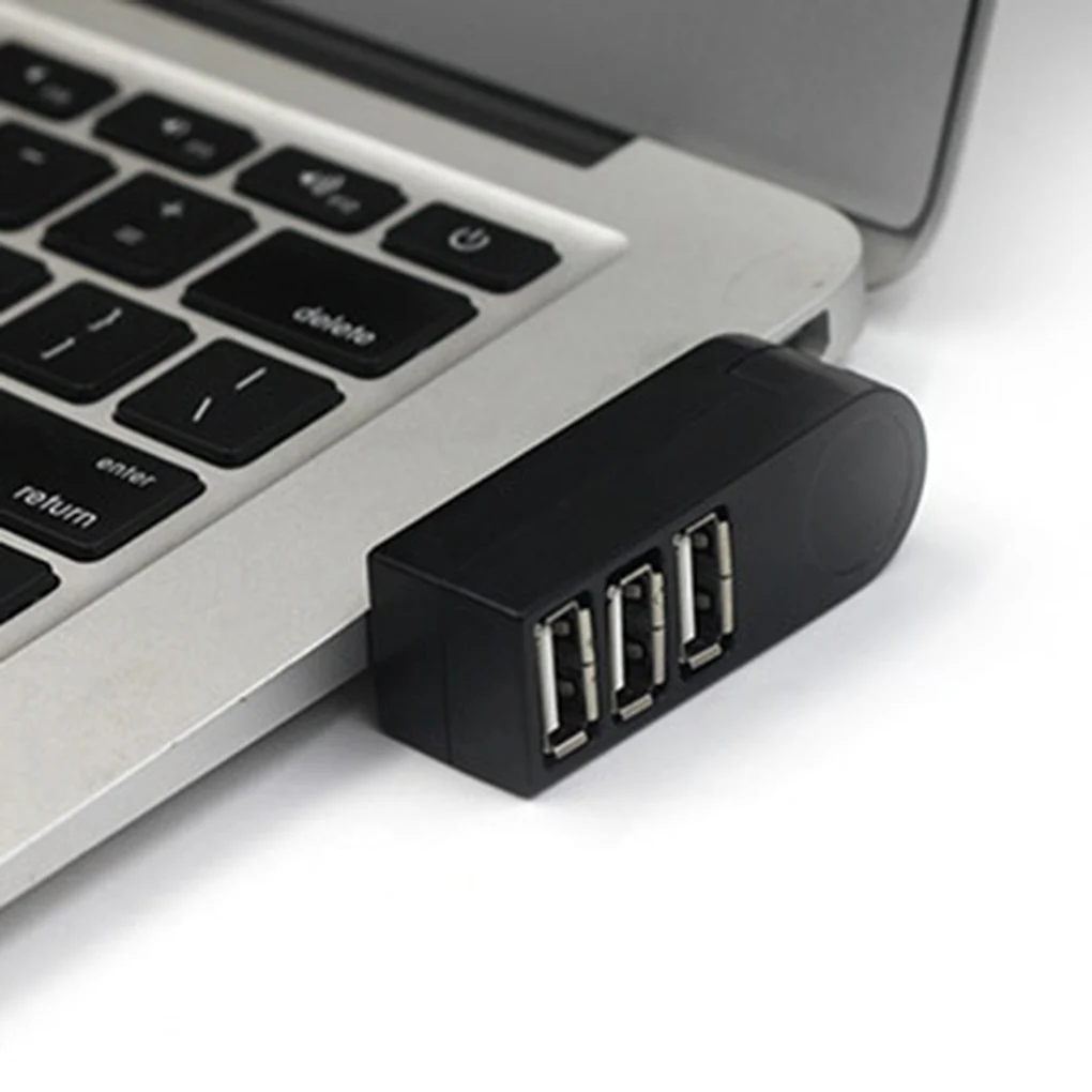 Rotatable High Speed 3 Ports USB HUB 2.0 USB Splitter Adapter for Notebook/Tablet Computer PC Peripherals