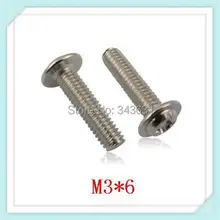 1000 ШТ./ЛОТ M3* 6 Крест встраиваемые круглая голова миниатюрные винты/круглая голова с шайбой винт/компьютер винт/шт винтов(/