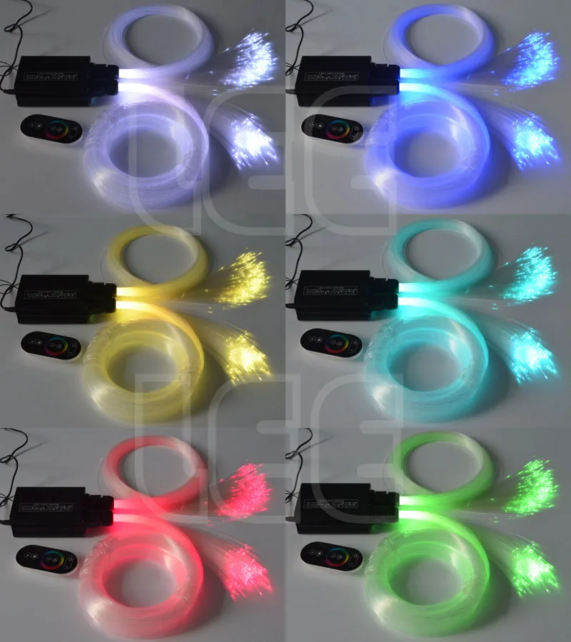 32 Вт RGB двойная головка волоконно оптический Звездный потолочный комплект 2*4 м 0 75
