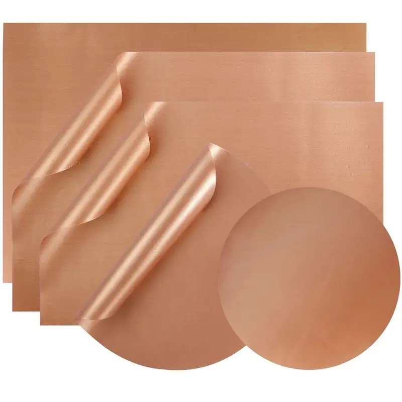 

Hemoton 5PCS PTFE Baking Mats Grill Pad Non-Stick High Temperature Resistant