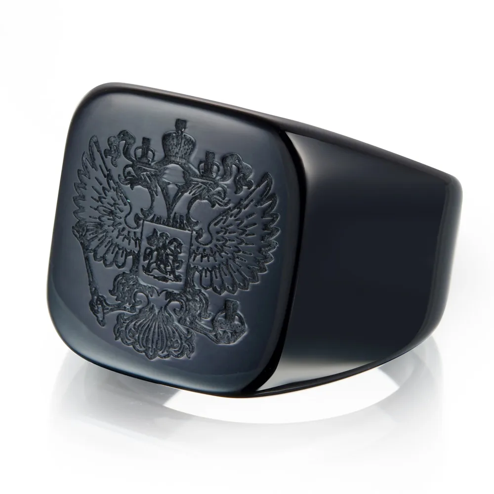Exclusive Eagle Ring With a Coat of Arms of the Russian Men's Ring