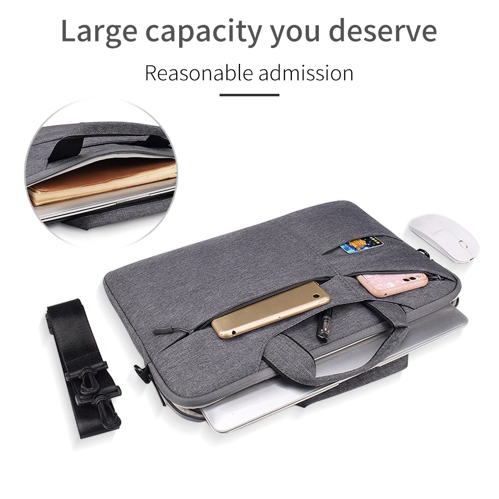 Непромокаемая Женская Мужская сумка для ноутбука 13,3 15,4 "чехол для Macbook Air 13 15 сумка 11 12 14 Macbook Pro 15 touch bar рукав с ремешком
