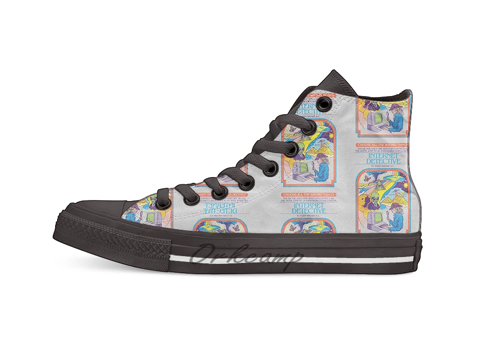 Internet Detective  Novelty Design Casual Canvas Shoes Custom shoes Drop Shipping