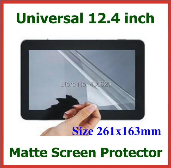  1000pcs Anti-glare Matte Screen Protector Universal 12.4 inch 12.4" for Tablet Laptop Notebook PC Protective Film Size 261x163mm 