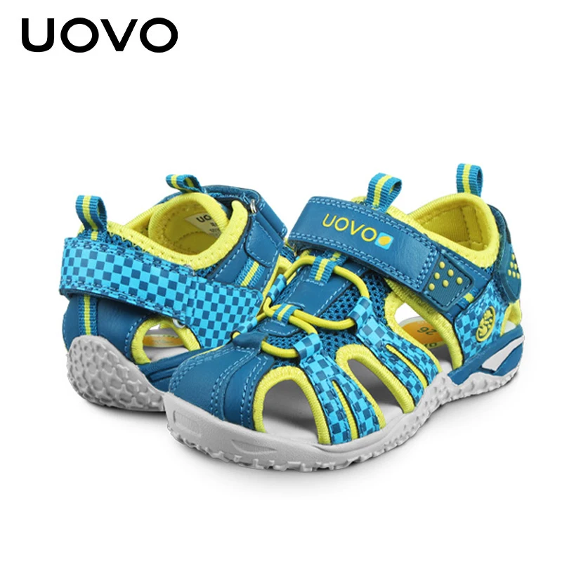 Uovo New Summer Closed Toe Beach Sandals Kids Shoes EU26-36 Boys Girls Camouflage Flower Children Flat Sandales Slip Resistant