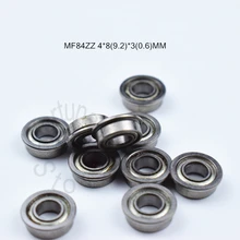 Mf84zz 4*8(9.2)* 3(0.6) mm 10 peças rolamento LF-840ZZ ABEC-5 rolamentos de flange frete grátis chrome rolamento de aço mf84zz LF-840ZZ