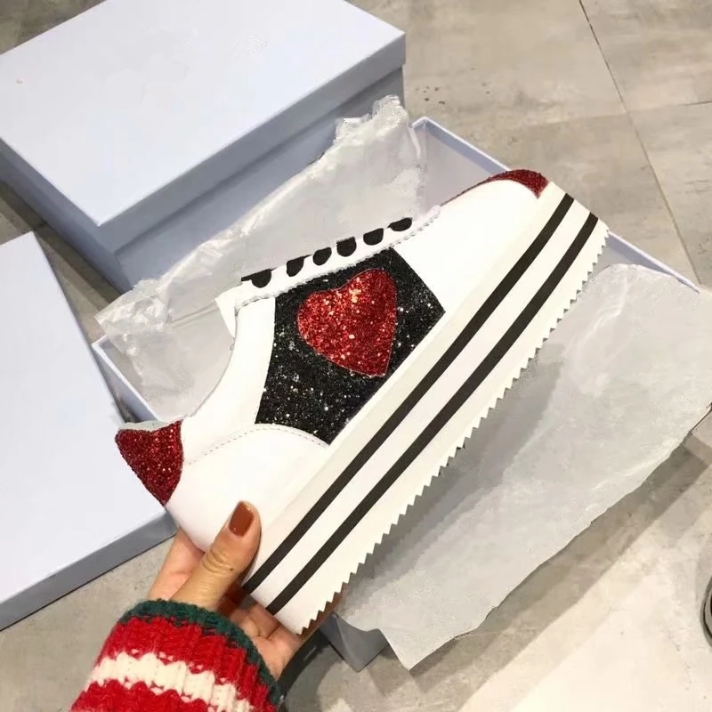 

Genuine Leather Luxury Brand Women Casual Shoes Fashion embroidery Platform lace UP Flats Loafers Runway Putdoor Shoes Woman 40