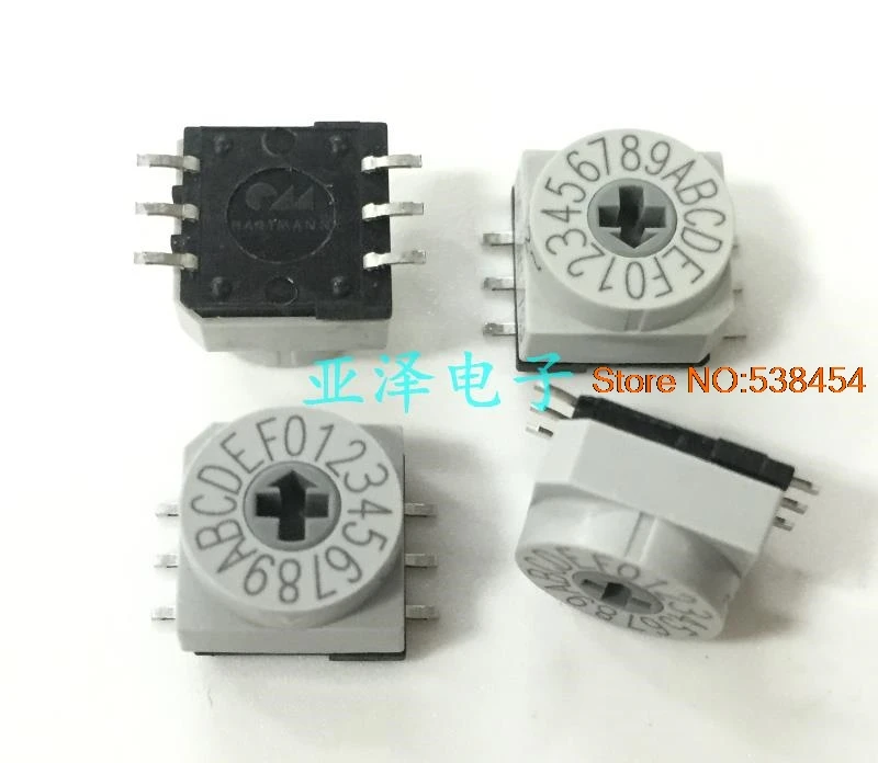 2 шт P65SMT 703 поворотный двухпозиционный переключатель 16-бит 0-F SMD товара коммутатор