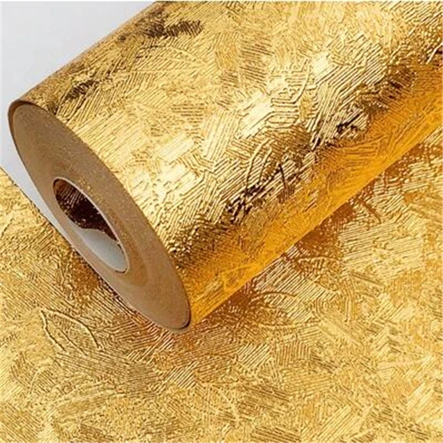 Goldene Tapete Beibehang High grade goldene tapete goldfolie gold gelb silber ktv hotel pvc wohnzimmer geb rstet decke.jpg 640x640 - Goldene Tapete