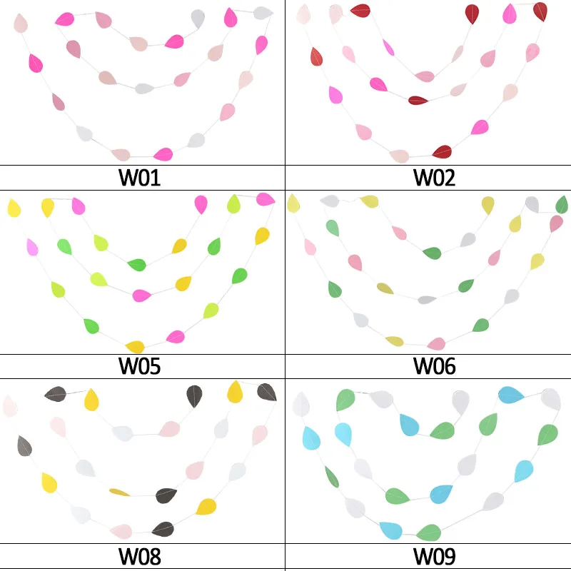 1 Набор, 2 м, разноцветная Бумажная гирлянда в виде капли дождя, сердце, для детей, для вечеринки в честь Дня рождения, баннеры, принадлежности для свадьбы, события, украшение для дома