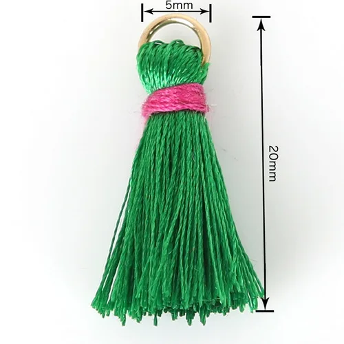 Шелковая кисточка Подвески ожерелье застежки для сережек кисточки для изготовления ювелирных изделий Кисти мешочек для серег пошив одежды DIY 20 мм+ 5 мм 20 шт./партия - Цвет: Dark Green