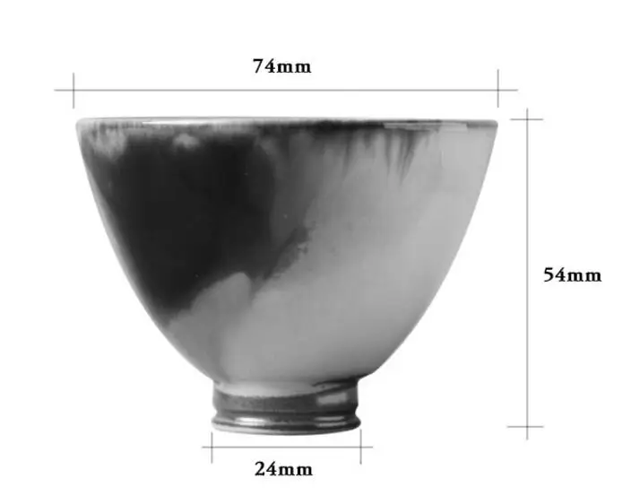 

100ml Ink painting style tea cup Glazed pottery Teacup