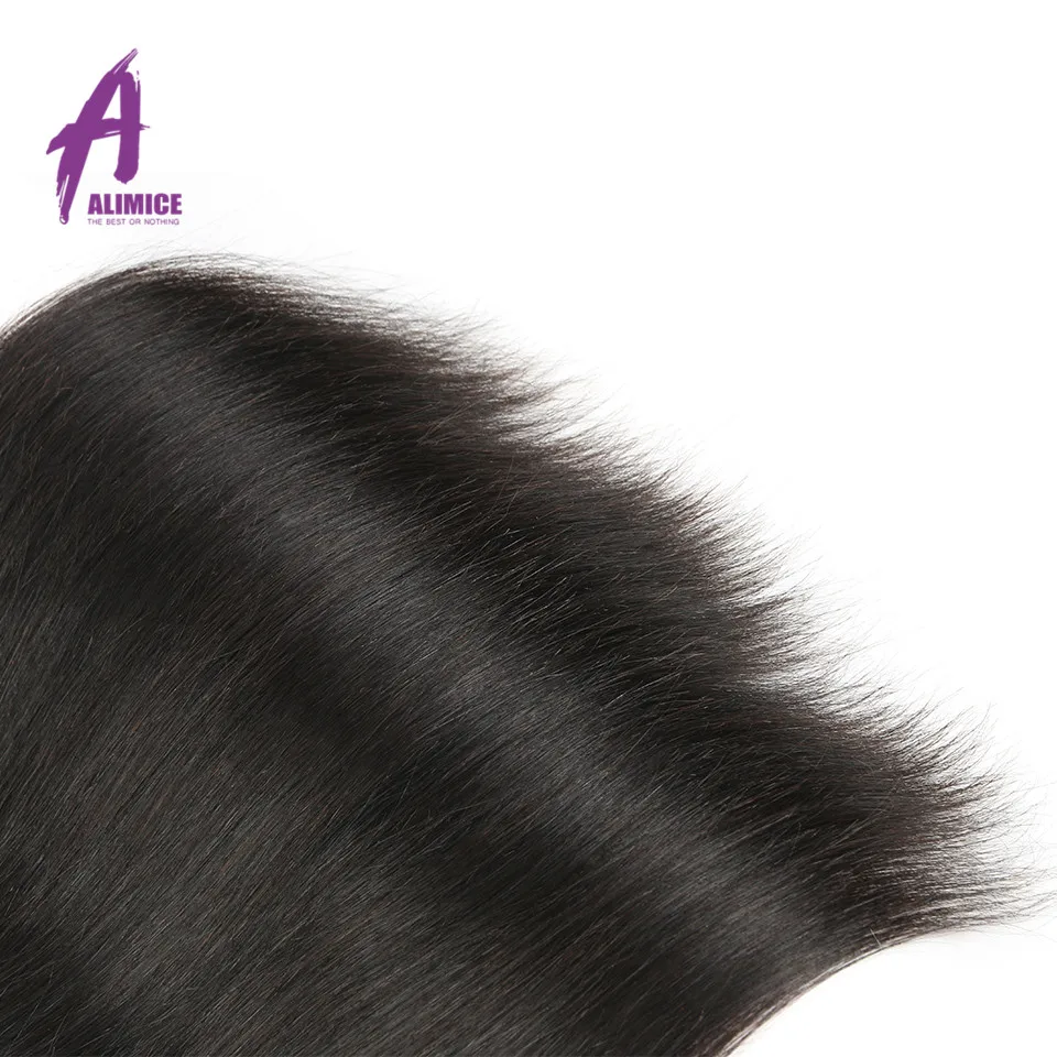 Alimice Brazilian Straight Hair Weave Bundles 100% Human Hair Bundles 8-30inch Natural Color 3Bundles Deal Remy Hair Extensions  (2)