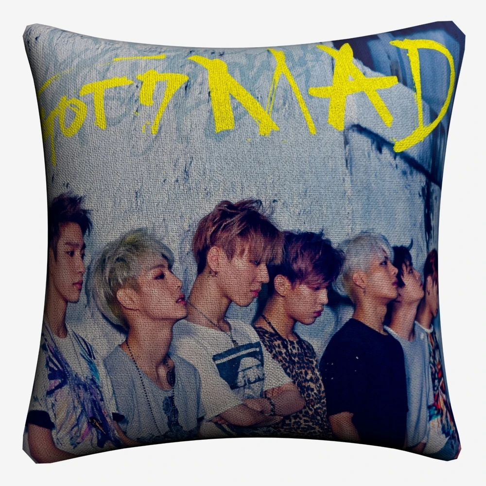 GOT7 Корея BTS музыкальные фигуры декоративное хлопковое белье Наволочка 45x45 см для