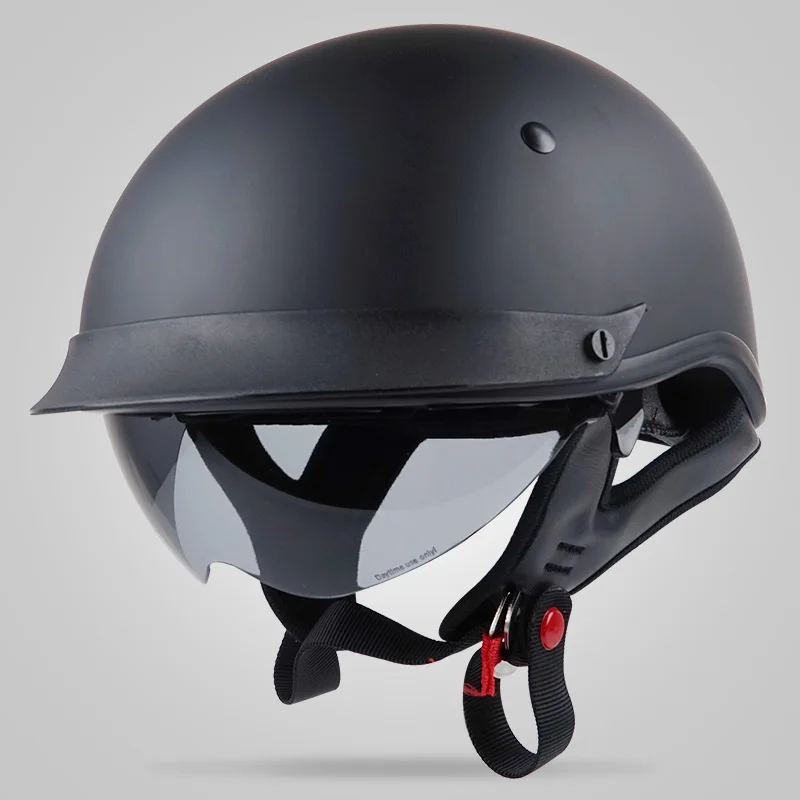 THH Harley vintage motorcycle helmet with sunglass summer half face man