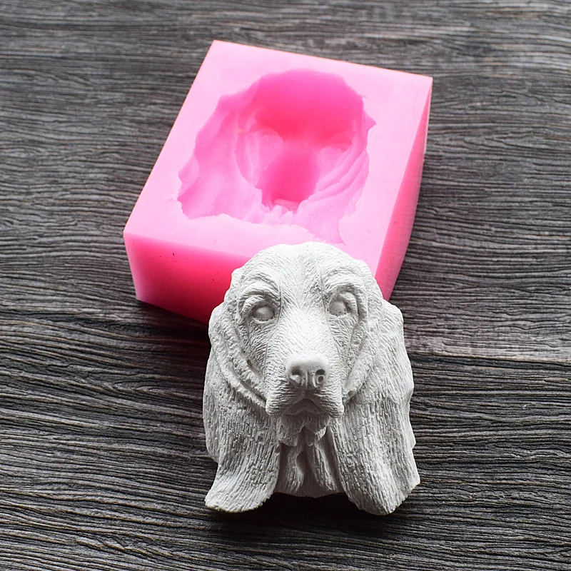 Buy Silicone molds soap mold 3d dog silicone soap