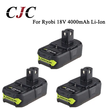 

3 pcs High Capacity P108 18V 4000mAh Li-Ion For Ryobi RB18L40 P300 P400 Rechargeable Power Tool Battery For Ryobi For ONE+