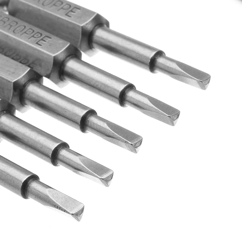 Broppe 5 шт. набор магнитных Треугольники отвертки S2 Сталь 1/4 "Шестигранным хвостовиком 50 мм длинные Screwdrier множество DIY ручной инструмент 2,3