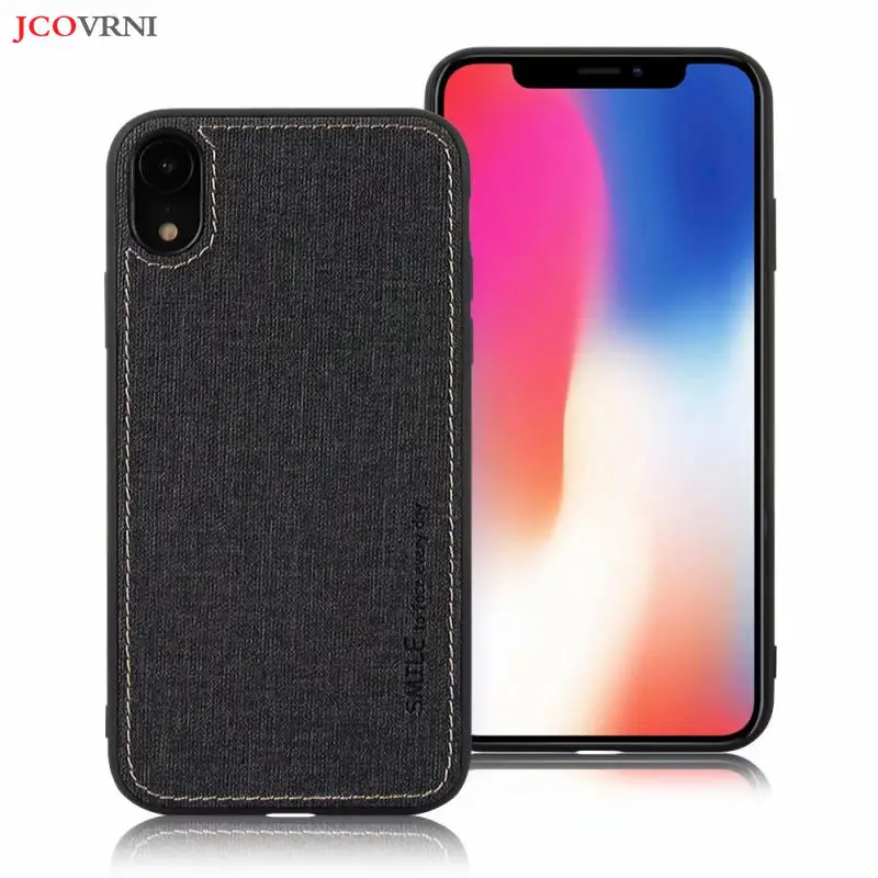 

JCOVRNI Fashion fabric all-inclusive single-shell for iphone XR XS XSMAX 7 7plus 8 8plus super-Board side line phone back cover