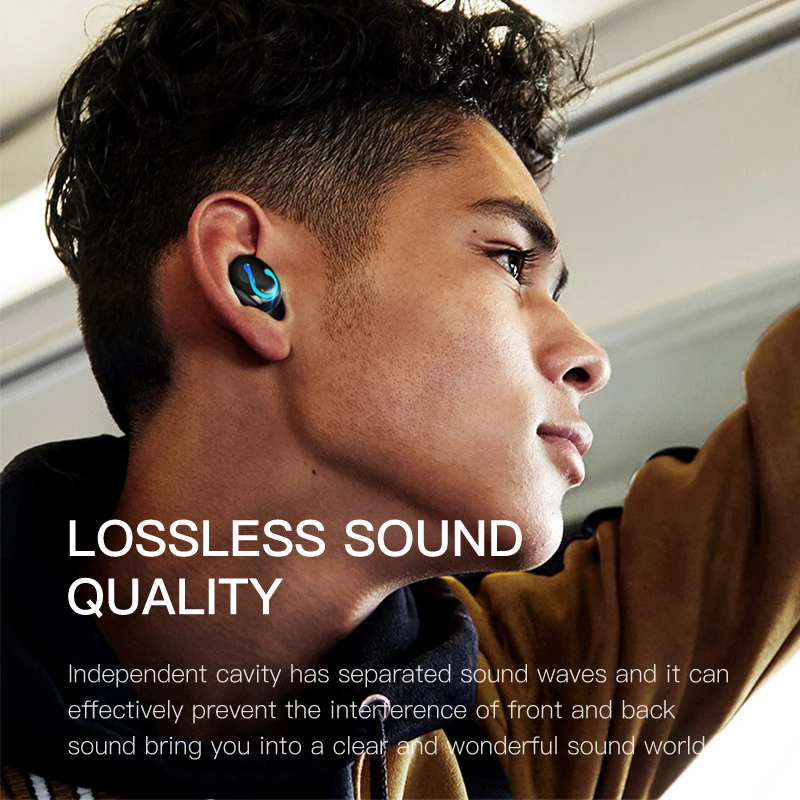ESVNE IPX5 Waterproof Wireless Headphones Bluetooth Earphone For iphone 11 HiFi Stereo Bluetooth Headset True Wireless Earbuds