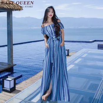 

Maxi dress boho Beach sundresses Boho chic dresses Vintage mexican dress Bohemian clothing summer Slash neck dress KK1097