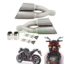 Universal Dual Exhaust Muffler Pipe Slip On For Motorcycle Motocross Supermoto Street Bike Scooter ATV Quad Dirt Bike Off Road