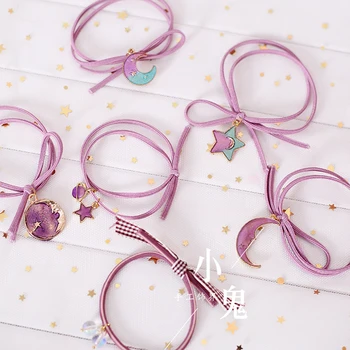 

Japanese cute cartoon girl heart hair rope simple wild Sen student soft sister hair accessories hair band elastic rubber band
