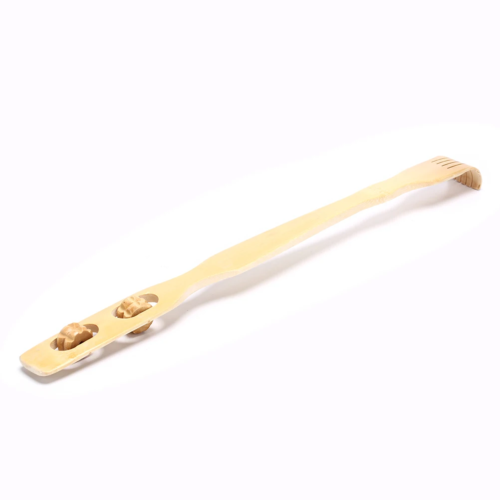 1PCS Durable Bamboo Massager Back Scratcher Wooden Body Roller Stick Backscratcher