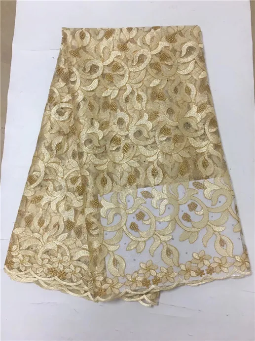 

High Quality African Lace Fabrics Peach Color Nice French Net Embroidery Sequins Tulle Lace Fabric For Nigerian Party Dress(YD-4