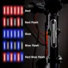 FSTE-luz trasera de bicicleta ultrabrillante Luz de bicicleta LED recargable por USB luz trasera de bicicleta 5 modos de luz con rojo + azul ► Foto 3/6