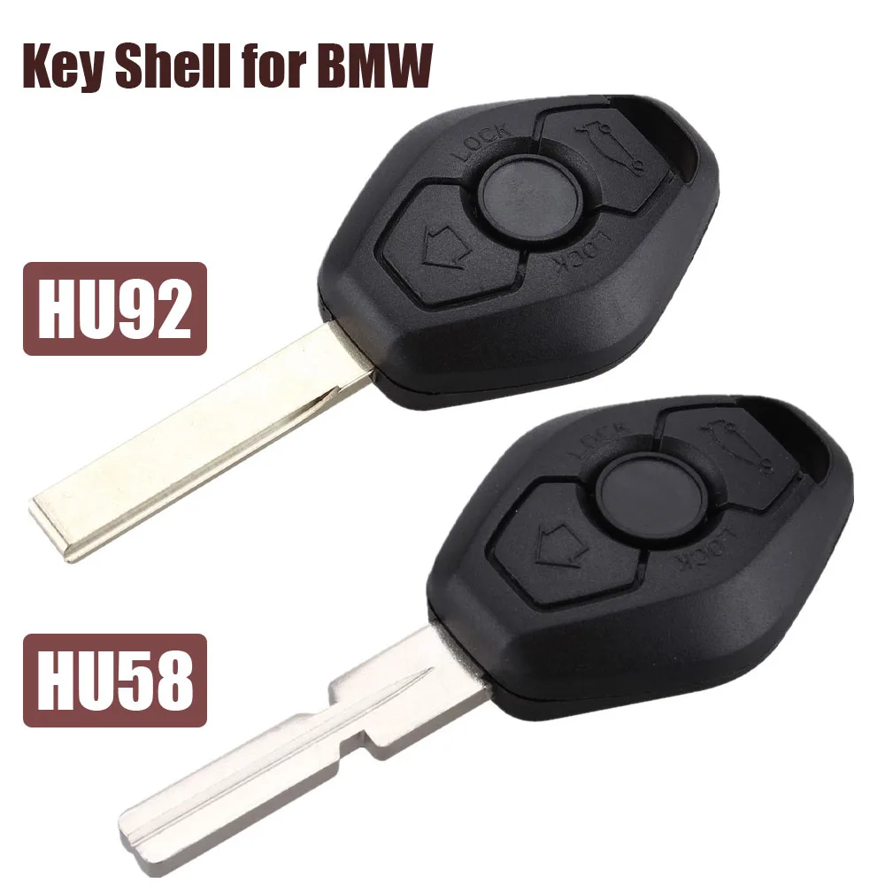 

3 Buttons Remote Car Key Shell Fob for BMW 3 5 7 SERIES Z3 Z4 X3 X5 M5 325i E38 E39 E46 HU58/HU92 Blade Remote Key Case Fob