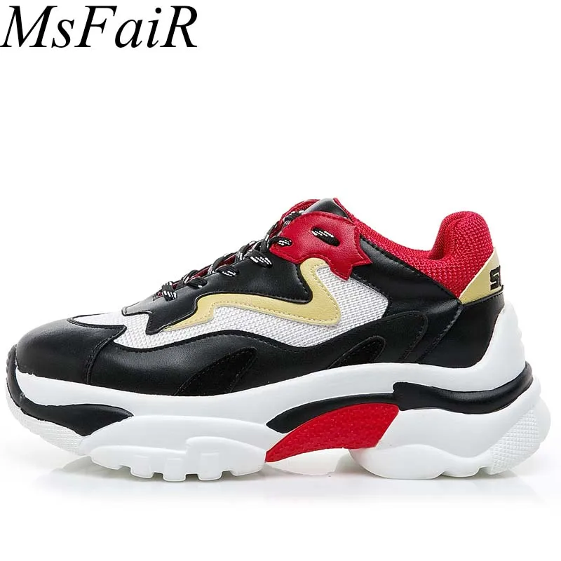 

MSFSIR 2018 Outdoor Athletic Running Shoes Summer Breathable Mesh Women Sport Shoes Woman Brand Cow Leather Womens Sneakers