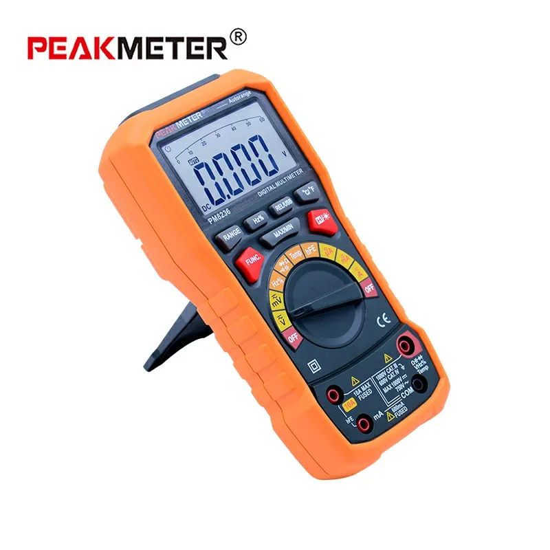 PEAKMETER MS8236 6000 отсчетов цифровой мультиметр с T-RMS/USB 1000 В 10A 60 м ом 100mF 10 МГц рабочий цикл температуры