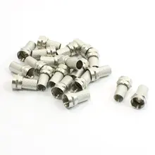 WSFS Hot 20Pcs CCTV RG6 F-Type Twist-On Coax Coaxial Cable RF Connector Male