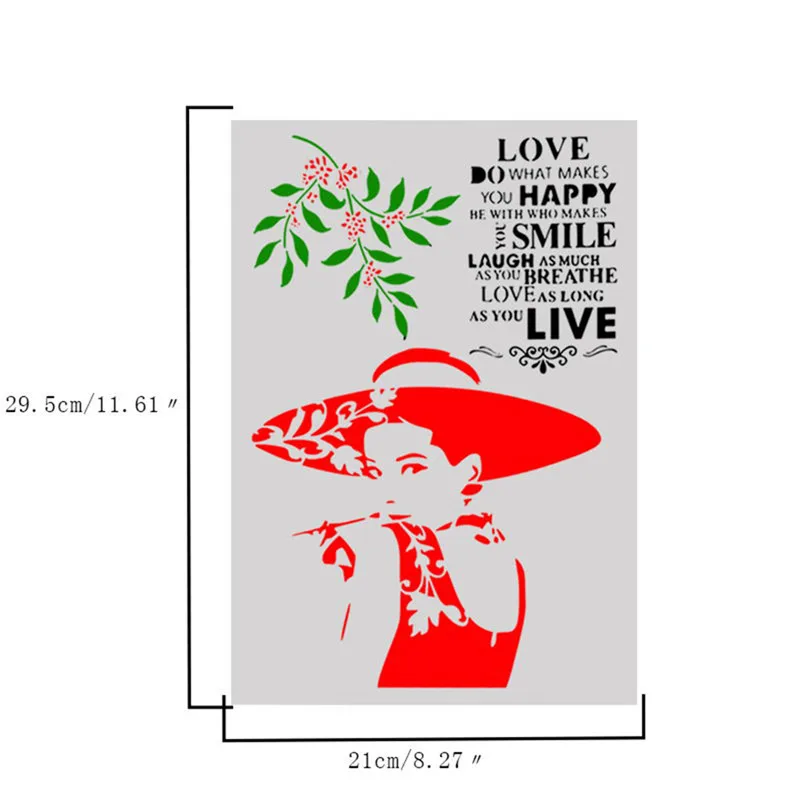 A4 Size DIY Craft Layering Stencil Template For Wall Painting Scrapbooking Stamping Album Decorative Embossing Paper Cards A4 Size DIY Craft Layering Stencil Template For Wall Painting Scrapbooking Stamping Album Decorative Embossing Paper Cards