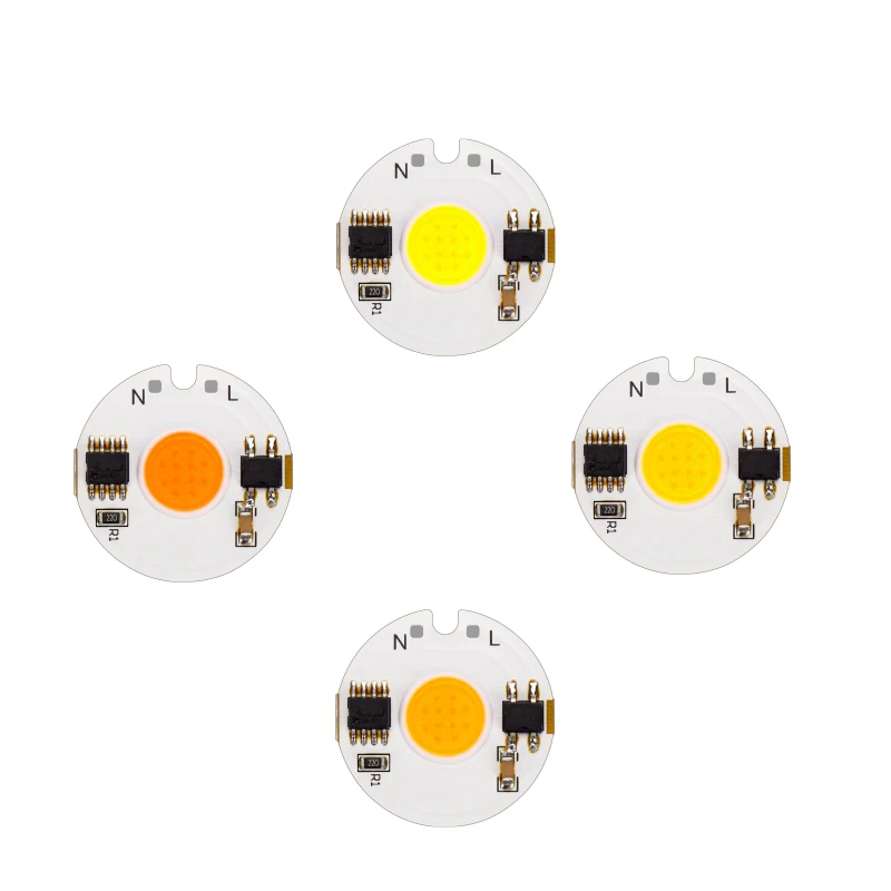 

10pcs/lot LED 220V COB Bead 12W 9W 7W 5W 3W Smart IC Light Chip Day Cold Warm White Grow For LED Floodlight Spotlight Lamp DIY